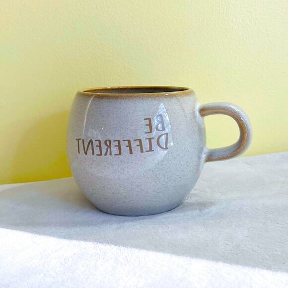 "Be Different" 18oz Barrel Coffee Mug, Coffee Cup, Tea Cup, Stoneware, Mug, Mugs - Picture 2 of 7